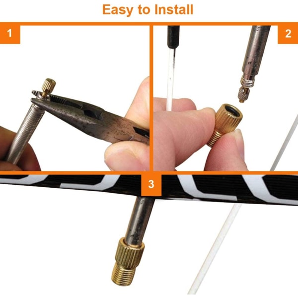 5 stk messingventil adapter adapter passer til sykler e-sykkel