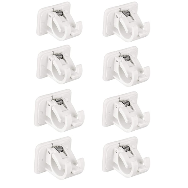 8 PCS Self Adhesive Curtain Rod Holder Drapery Hook Holders Fixi