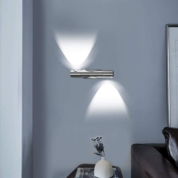 Vägglampa inomhus 2 LED 6W Modern Up Down 360 Grader Rotata