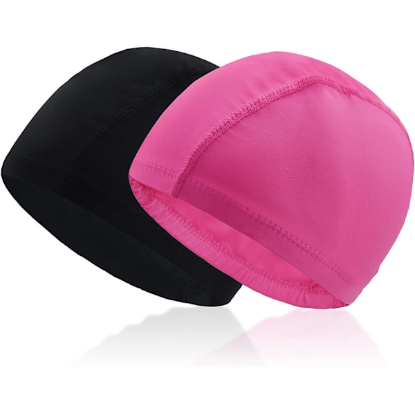 2 Badehetter for Voksne Svømmebasseng Badehetter Myk Polyester Blandet Stoff