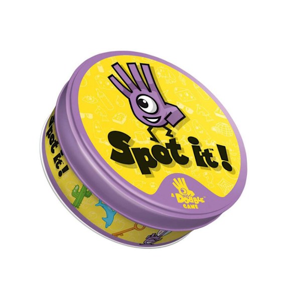 Spot it -peli dobble (Rautaboksi - Violetti uusi tyyli)
