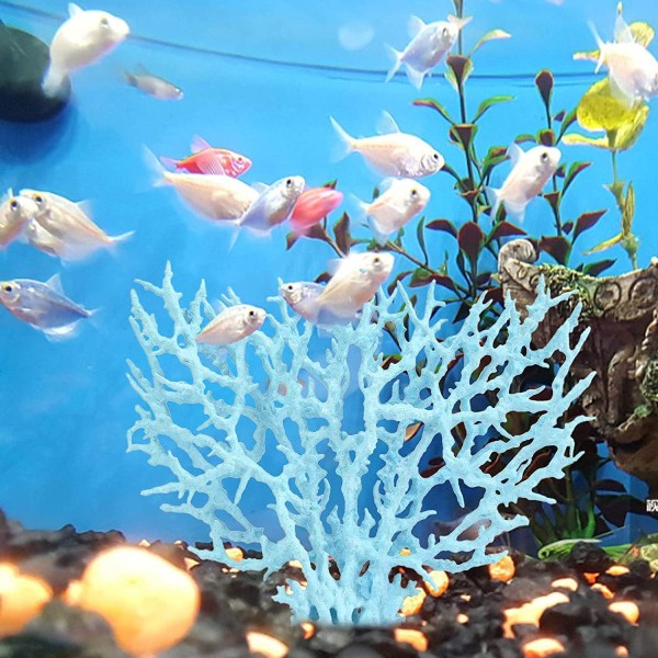 Kunstigt akvarium koral ornament plast akvarium planter