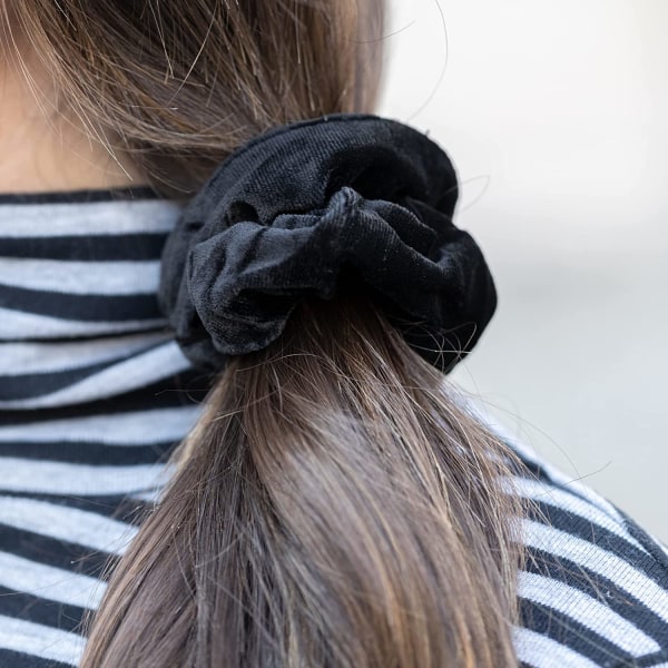 Färger & Skönhet - Black Velvet Hair Scrunchies - Damhår El