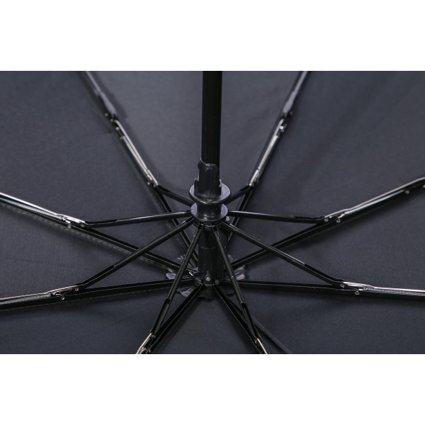 1 musta automaattinen taitettava sateenvarjo, korkealaatuinen miesten sateenvarjo