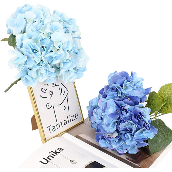 2-pack konstgjorda sidenhortensiablommor - för blombuketter, H