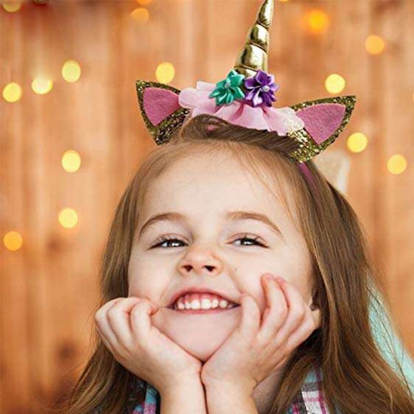 Enhörningsbandana med blommor 3 st 3 färger Halloween huvudbonad co