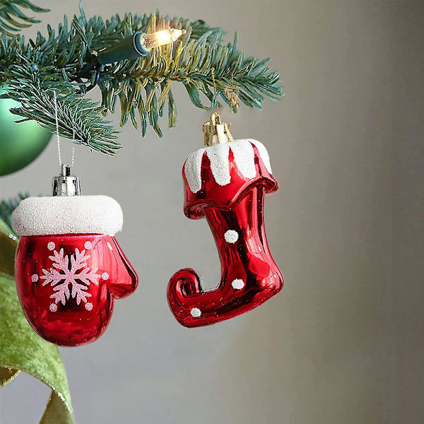 4 st julgransprydnader, prydnader för julgran (Glov