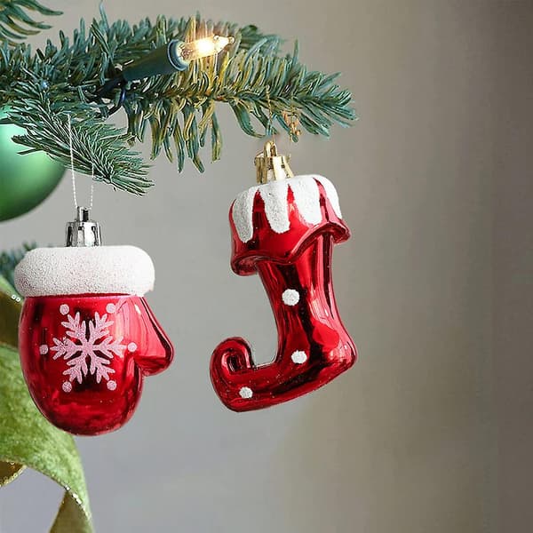 4 stk. julepynt, pynt til juletræ (Glov