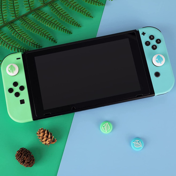 Söta tumgreppskydd (blå + grön) för Nintendo Switch/Switch L