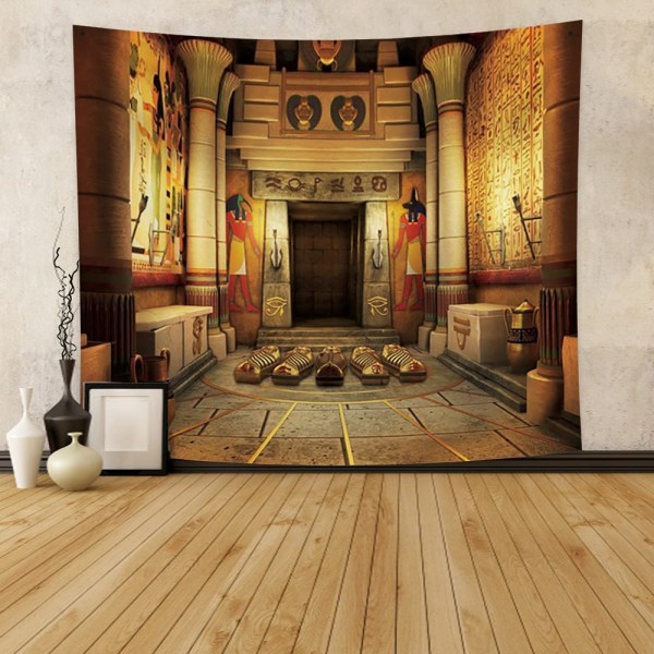 150x130cm Forntida egyptisk gobeläng Sfinx Anime Etnisk Patt