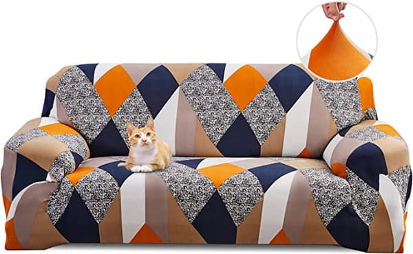 Orange Geometry, Stretchig sofföverdrag 3-sits sofföverdrag med A