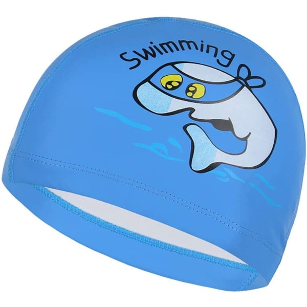 Blue Dolphin - Unisex waterproof silicone swim cap with spider p