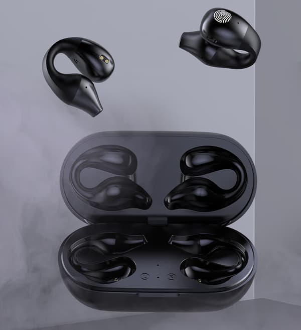 1 stk. Sports Bluetooth trådløse hovedtelefoner sort, Bluetooth 5