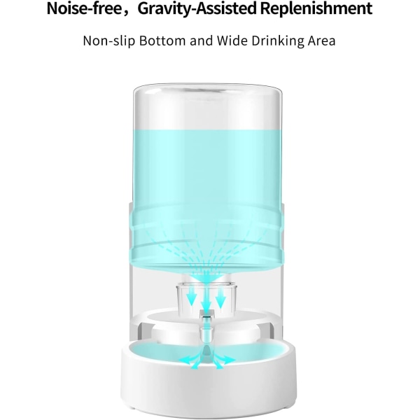 2,5L Vanddispenser til kæledyr uden elektricitet, automatisk