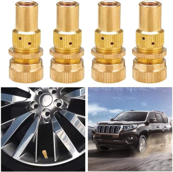 4 stk. Offroad Rust Proof Messing Dæk Deflator GM Dæk Defl