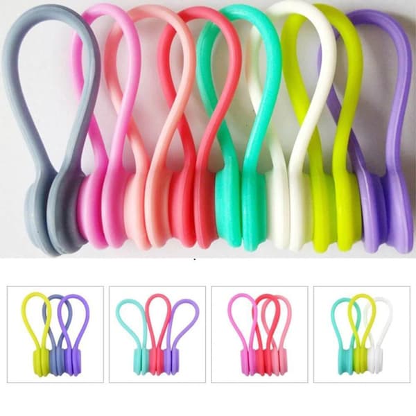Magnetisk vikler, 8 stk. magnetiske kabelviklere, headset/USB-kabel