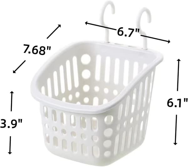 4 st Hängande Plastförvaringskorgar för Badrum Köket 6.7\" ×7