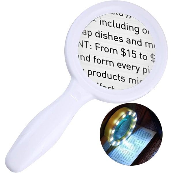 Reading Magnifier 13X 2X Rechargeable Illuminated Magnifying Gla