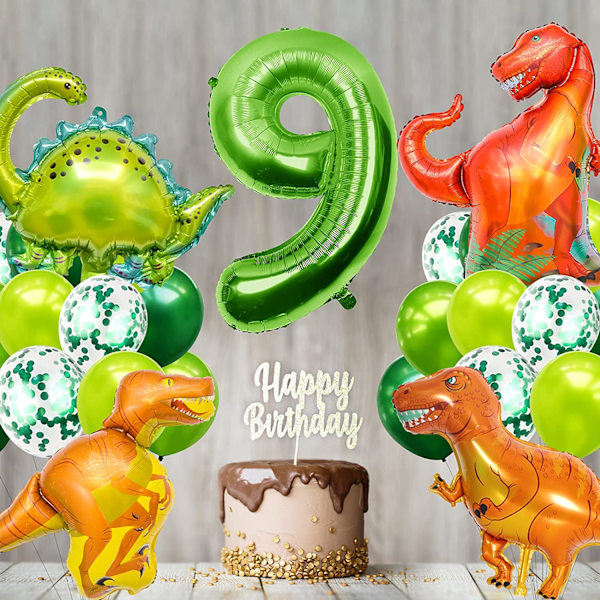 4 års bursdag Dino-ballonger, 100 cm 4 gigantiske tallballonger, Bi