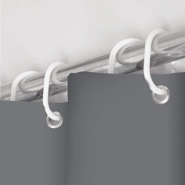 Enkel del (beige, 180 x 180 cm) duschdraperi utan perforering