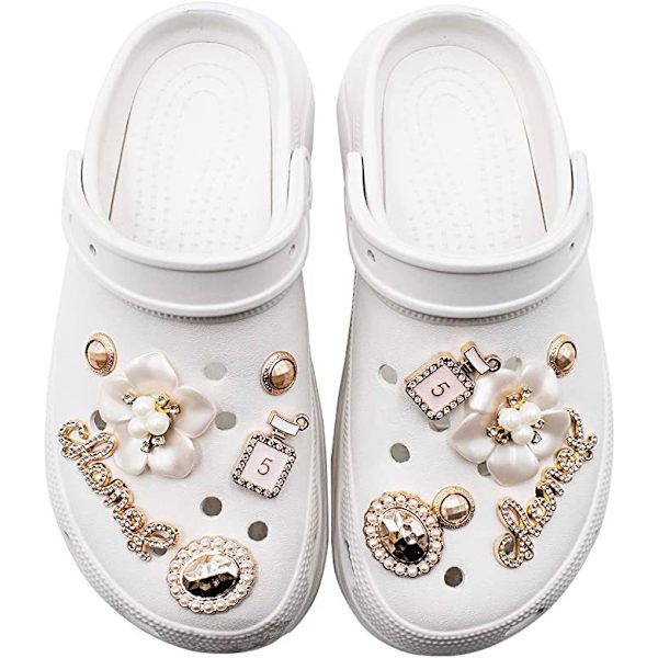 (ekskl. sko) 12 stk. krystal diamant sko Clog sandal