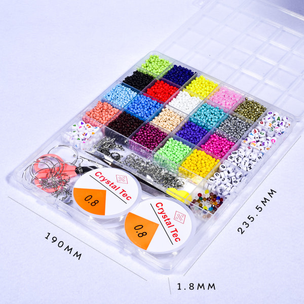 9200 stk gjør-det-selv 3 mm flat rund Heishi Polymer Clay Beads Kit For Jewe