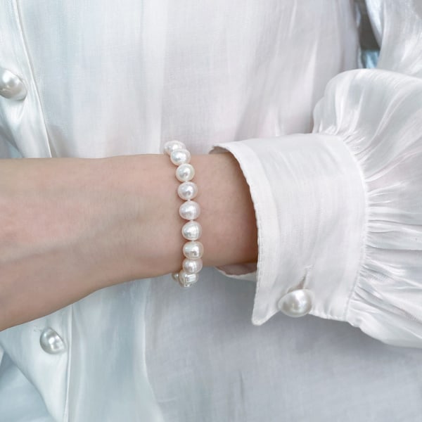1 stk Ferskvandsperler armbånd Design perle perler håndlavede j