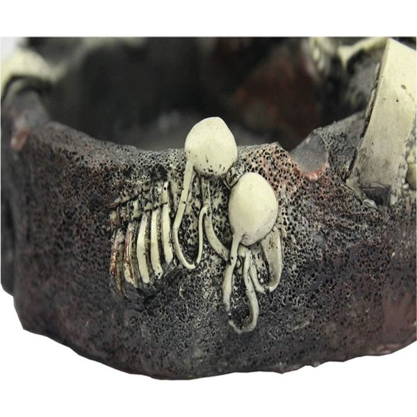 Resin Skull Askfat för Halloween-dekorationer Döskallar och skelett