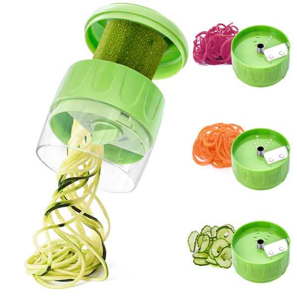 1 stk. bærbar grønnsaksspiralizer, spiral grønnsakskutter, grønnsaksspiralizer