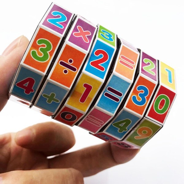 5 stykker plast sylindrisk aritmetisk tall magisk kube