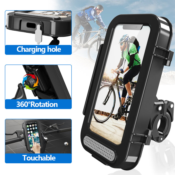 Cykel Motorcykel Scooter Telefon Holder, Universal Waterproof Touch d7bf |  Fyndiq
