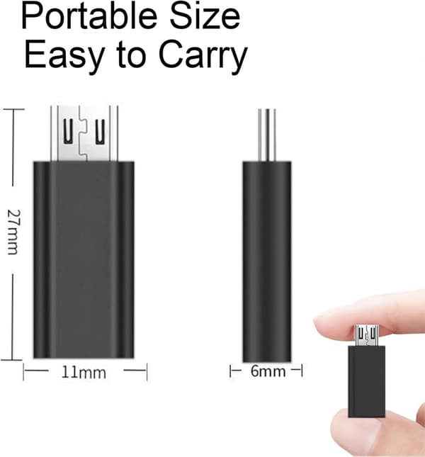 3 stk USB C til Micro USB Adapter, Type C Hun Micro USB Han Adapter, 2.4A Hurtig Opladning til PC, Samsung, Huawei, etc (