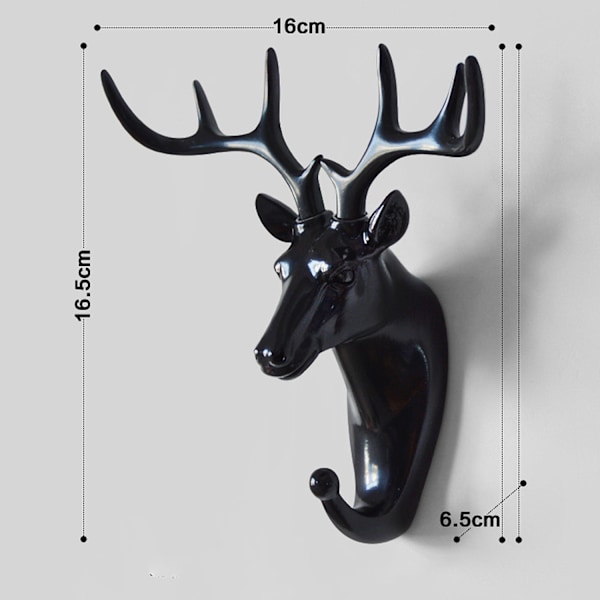Dekorative kroge i dyreserie (sort hjortehoved) 2