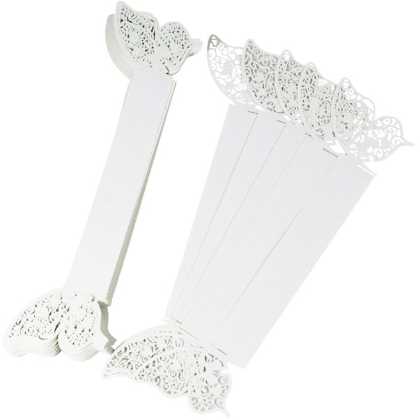 50 x Butterfly Servietringe, Perle Servietringe, til Bryllup