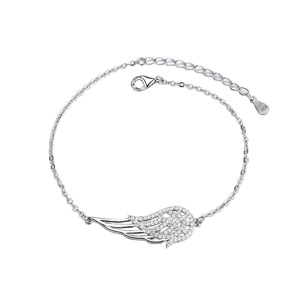 1 stk. armbånd med englevinger (platin-guld), armbåndssmykker til