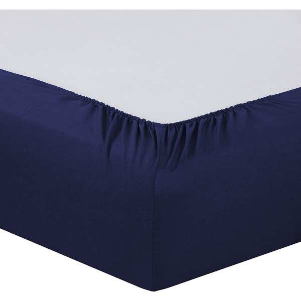 140 x 200 cm fitted sheet - Väri: tummansininen 4 joustavaa kulmaa