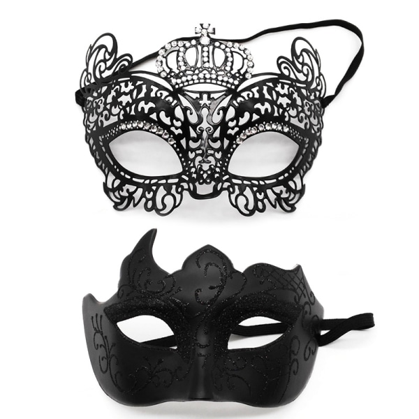 Glänsande Rhinestone Masquerade Mask Par Combination Costume Mask