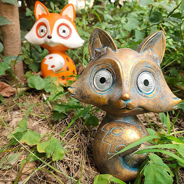 Resin Fox Statue Udendørs græsplæne boligindretning til Patio Yard Art