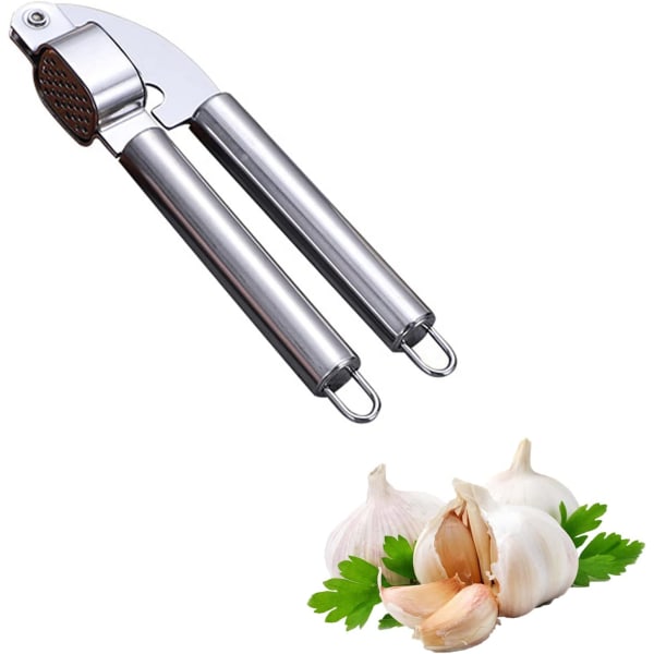 Silver - Stainless Steel Garlic Press, Garlic Press, Garlic Pres