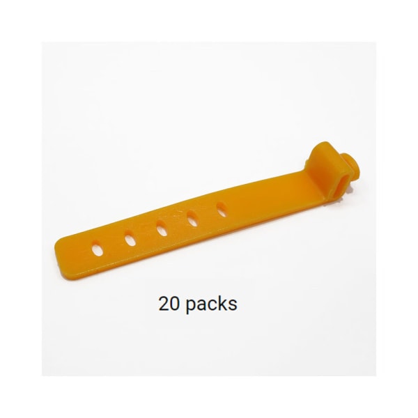 20 pakker (gul, ca. 85*12mm) bærbar datakabel netværkskab