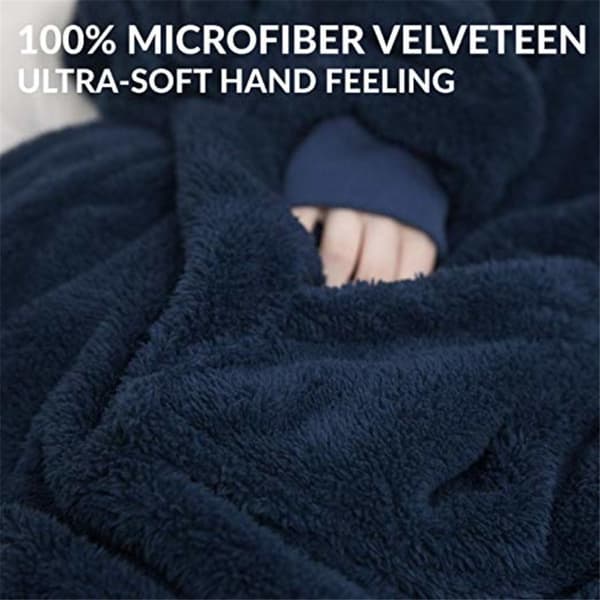 Vinter hættetrøje tæppe kvinder oversized fleece tæppe