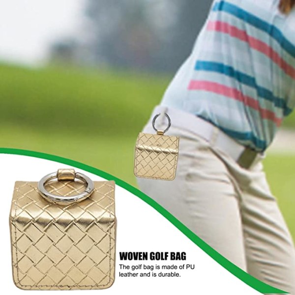 Golftelineen laukku (kulta), käytännöllinen case - kannettava mini kudottu