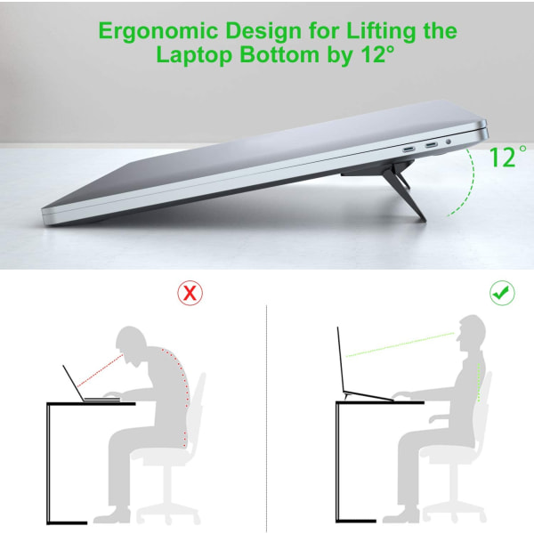 Mini bærbar computerstand, foldbar bærbar computerstand, egnet til de fleste bærbare computere