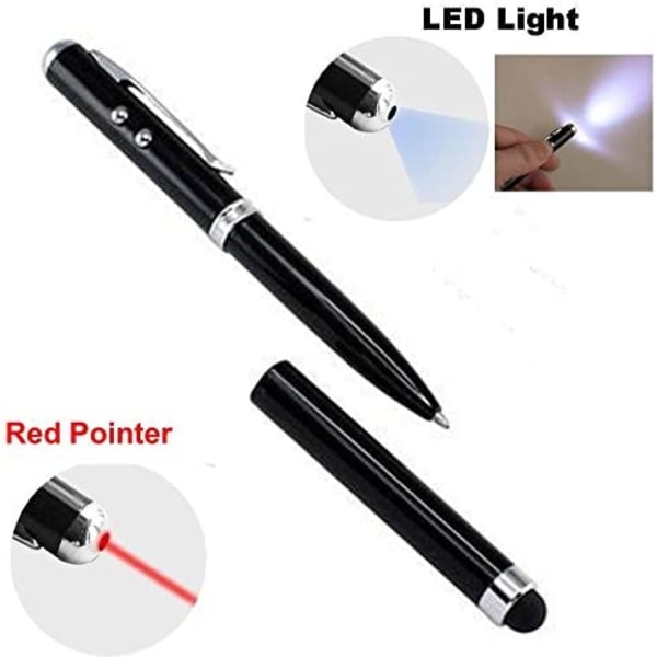 [2 stk] 4-i-1 Universal Touch Screen Stylus + Kuglepen + P