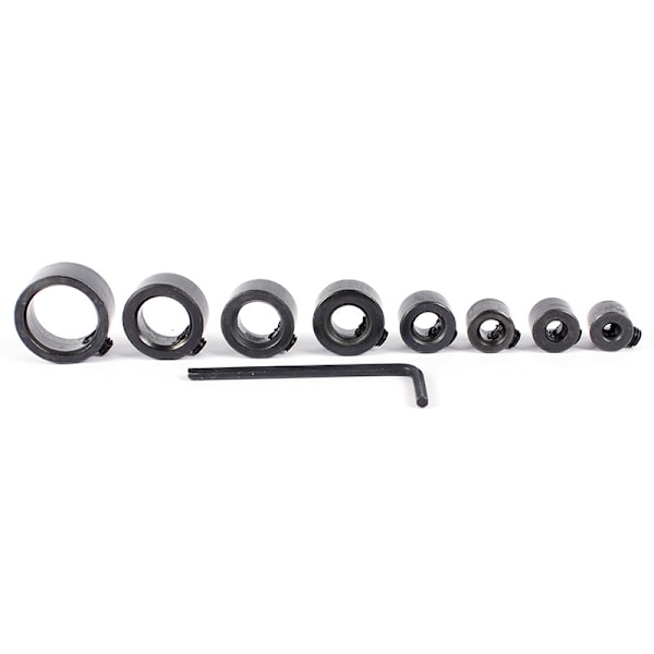 9 st Dowel Djupstopp Begränsare, Lokator Ring Borr Djupstopp, Djupstopp Borr, Positionerare, Lokator, Borr, Hex