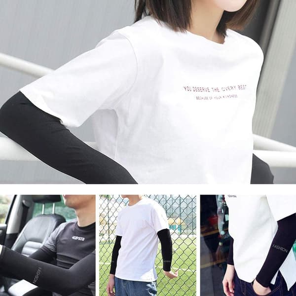 2 stk. Sorte armvarmere Stretch armvarmere Iced Out armærmer