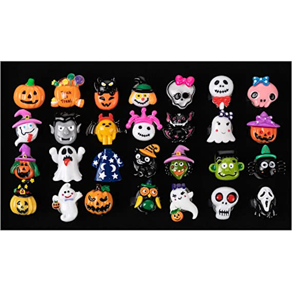 28 stk. skumle og trendy Halloween LED-lysringer som lyser i mørket