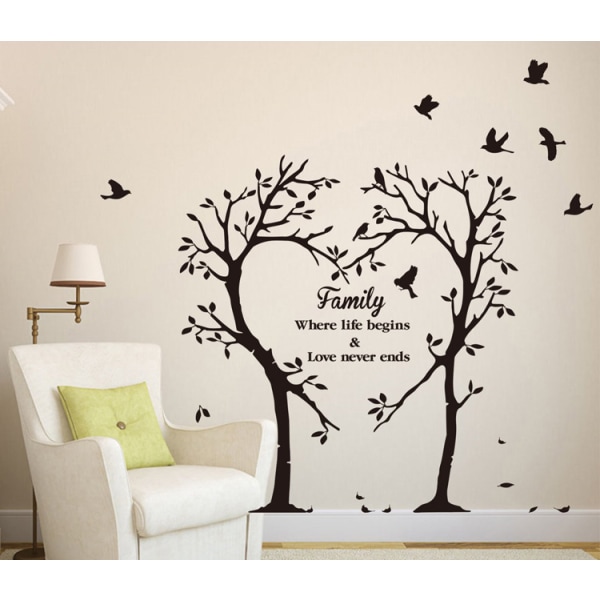 3D Wall Stickers Love Tree Acrylic Wall Decal Bird Tree Wall Sti