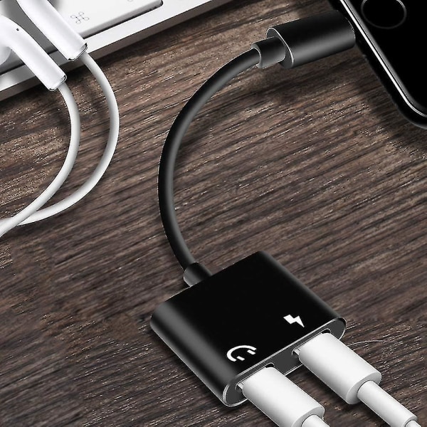 USB C hörlursadapter 2 i 1 adapter 3,5 mm hörlursuttag och