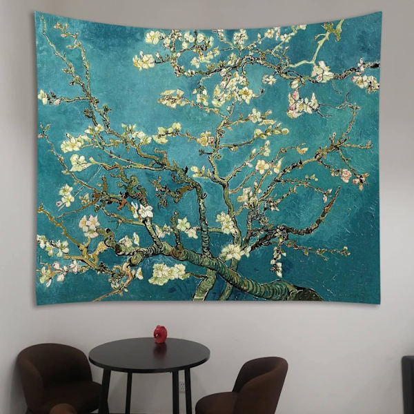 Dekorativ väggbonad plommonblomma mönster väggdekoration sovrum pojke flicka gobeläng